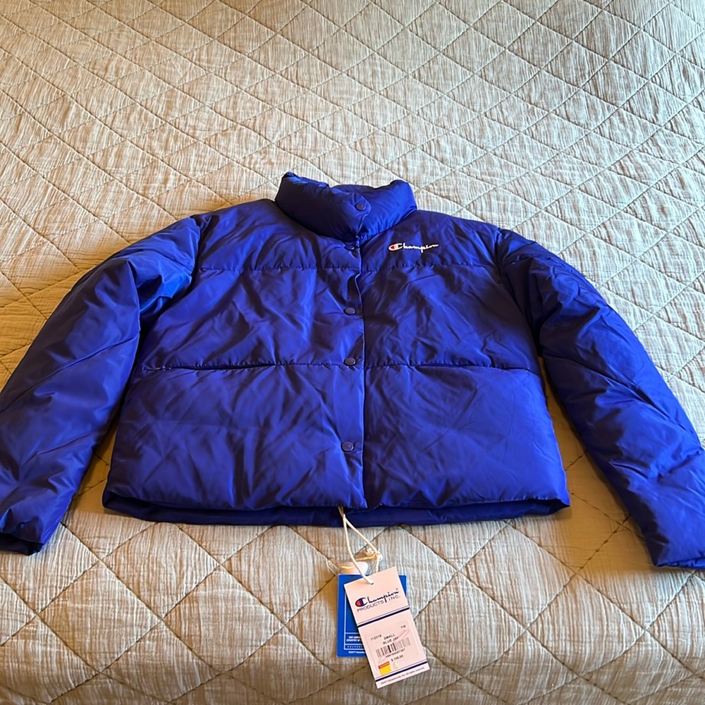 Blue Champion Puffer Jacket